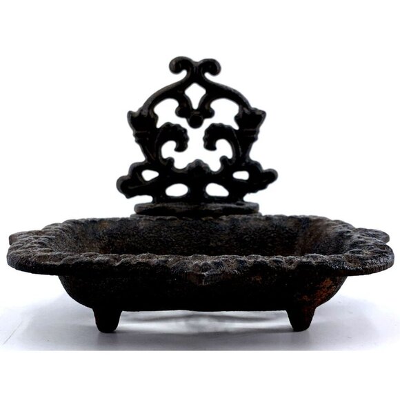 Cast Iron Soap Dish 6" x 4.5" Farmhouse Rustic - Picture 3 of 7